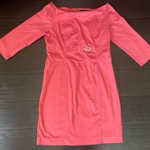 Metrostyle Strech Women’s Dress Cotton Half back zipper Size 6 peach/blush color